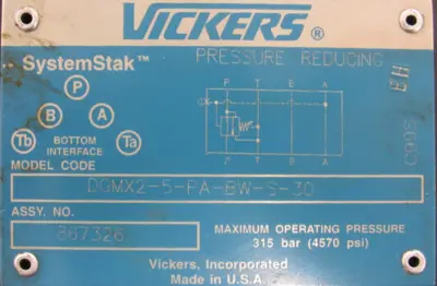NEW VICKERS DGMX2-5-PA-BW-S-30 PRESSURE REDUCING VALVE DGMX25PABWS30