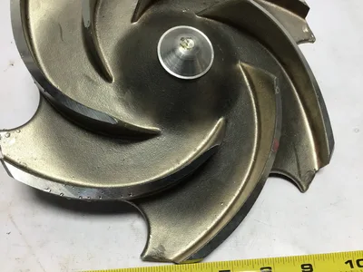 Flowserve DT51037A CF8M 9.75” 6 Vane Impeller SST Durco pump size: 13”
