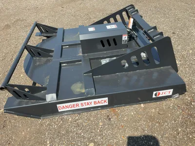 New JCT 72” Brush Mower Skid Steer Attachment, hydraulic driven with hoses and quick coupler fitting...