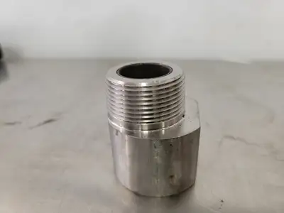 1" Female to 1.5" Male 90 Degree Elbow Hydraulic Adapter