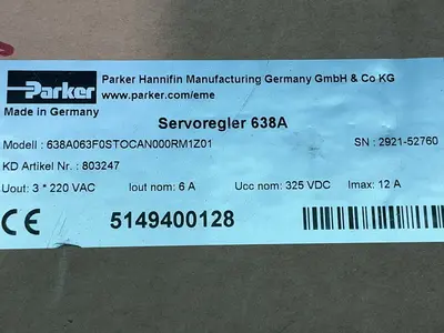 Used PARKER 638A063F0STOCAN000RD2 Servo Drives Ohio US | HGR 24 #1572135