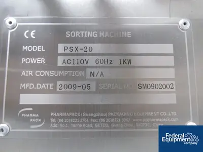 USED Pharmapack PHARMAPACK ROLL SORTING MACHINE, MODEL PSX-20