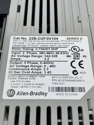 USED ALLEN-BRADLEY ALLEN-BRADLEY 22B-D2P3N104 SER A