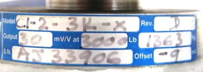 NEW KISTLER MORSE C1-2-3K-X LOAD CELL C123KX