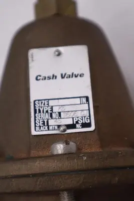 NEW OPEN BOX Cash Valve  K5 1" Angle Back Pressure Valve STOCK H1213