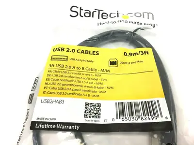 NEW STARTECH 3FT USB 2.0 A TO B CABLE