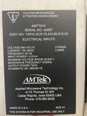 Used AMTEK AMT7510 Belt Dryers Texas US | Bakery Machinery and Engineering #1770331