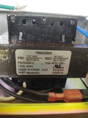 🔥Resideo N7915V1 Control Circuit Transformer N3294-2 120V 50/60Hz 18V
