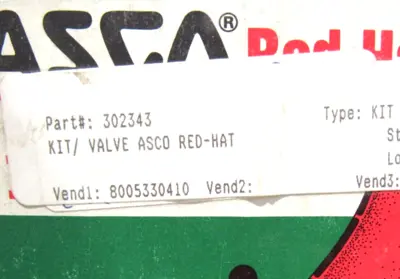 NEW ASCO 302343 REBUILD KIT