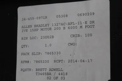 ALLEN BRADLEY 1327AC-AFL-11-E MOTOR | Levy Recovery Group (8)