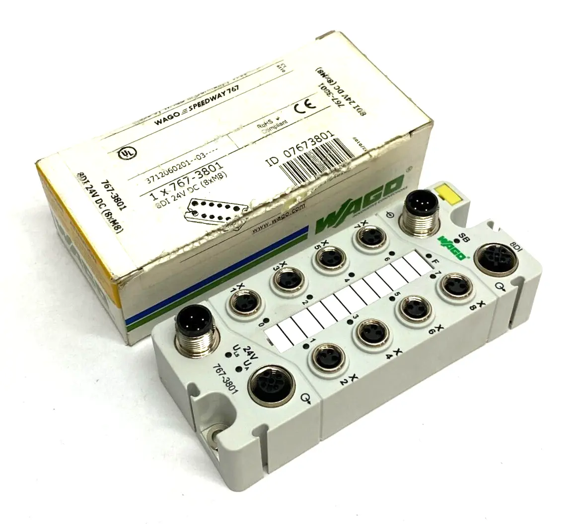 USED WAGO SPEEDWAY 767 8-CHANNEL DIGITAL I/O MODULE