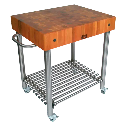 John Boos CHY-CUCD15 Cucina D' Amico Cart w/ Cherry Top, 30 x 24" x 35" H