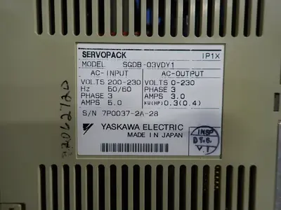 USED YASKAWA SGDB03VDY1