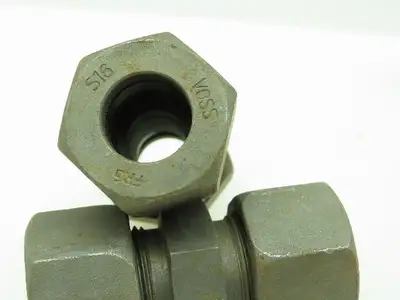 VOSS Steel Flareless Metric Straight Union Compression Fitting 16mm Tube LOT of5