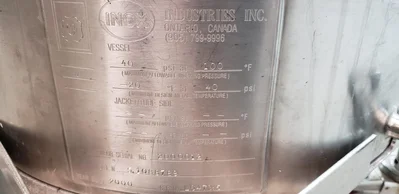 Pressurized Tank  Inox Industries # 49887