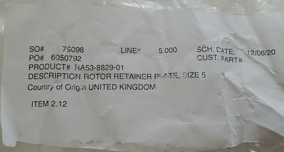 NEW Wright Flow Technologies RA53-8829-01
