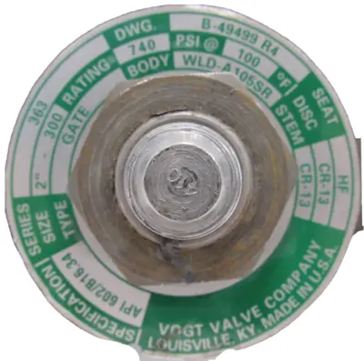 NEW VOGT VALVE API602/B16.34 GATE VALVE 2"-300 FLANGE SERIES 363 API602B1634