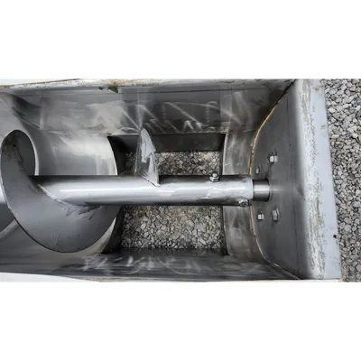Used 14" Dia. X 48' L Stainless Steel Industrial Screw Auger Conveyor