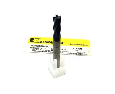 USED KENNAMETAL GOMILL™ GP BEVELED 4-CHANNEL SMOOTH HANDLE 4CH0600DL013A