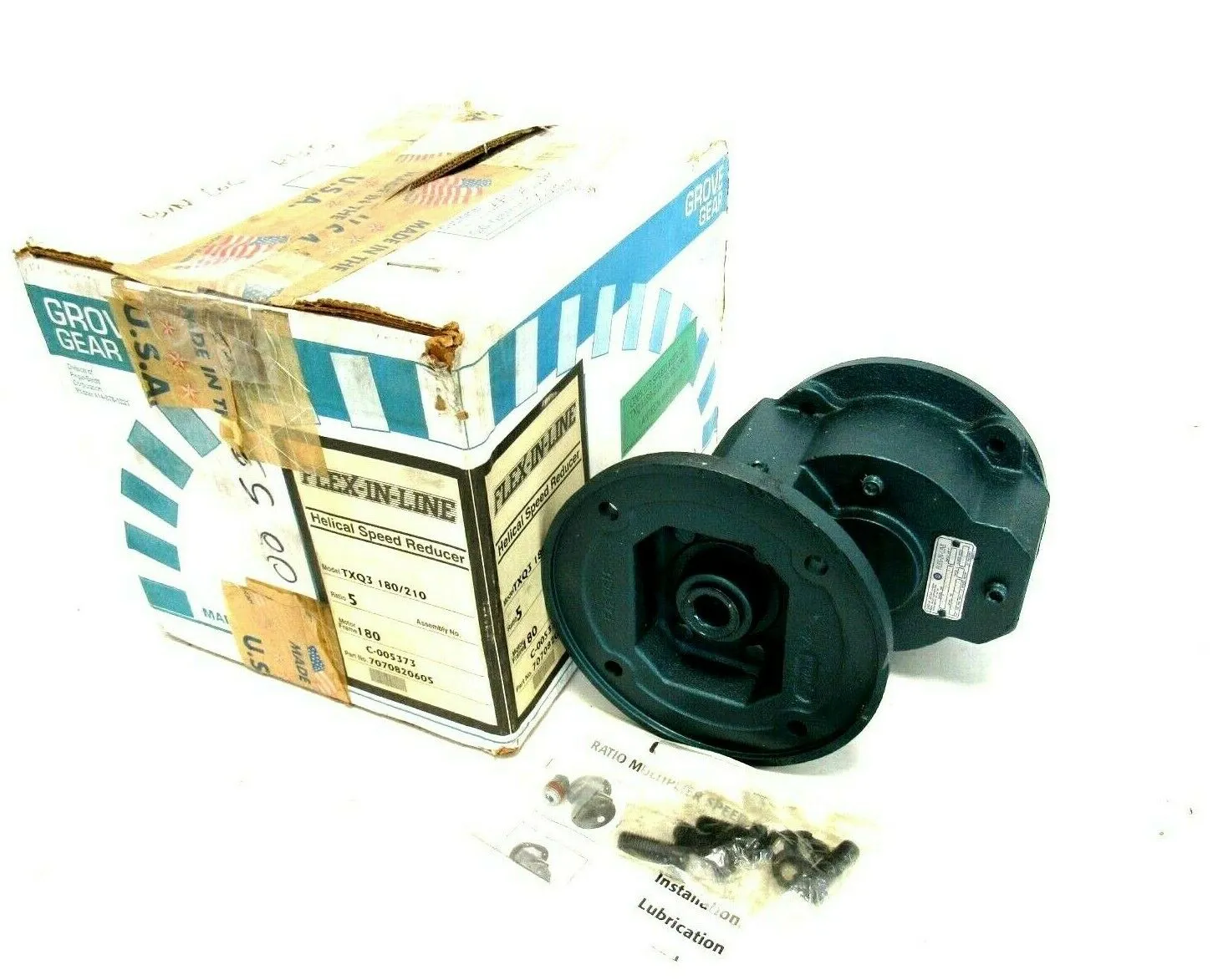 NEW GROVE GEAR TXQ3-180/210 HELICAL SPEED REDUCER 5:1 TXQ3180210