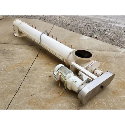 Used 12" Diameter X 9 ft Long Tubular Screw Conveyor