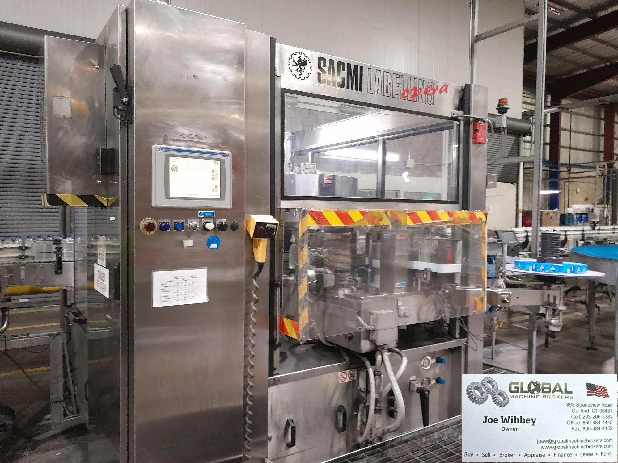 Sacmi OPERA 300 RF Wrap Around Labeller -Roll Feed Hot Melt Machine