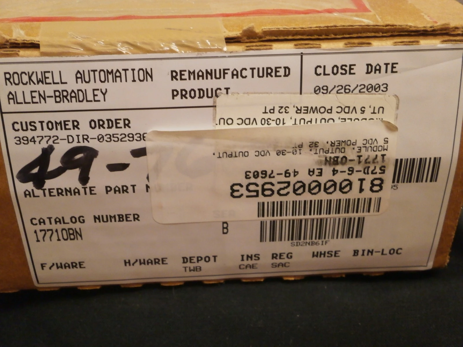 USED Allen-Bradley ALLEN BRADLEY