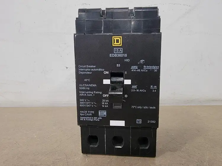 Used SQUARE D EDB36015 Switchgears British Columbia CA | Lenmark #327884