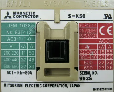 NEW MITSUBISHI MSO-K50 MAGNETIC CONTACTOR MSO-K50 MS0-K50 SK-50
