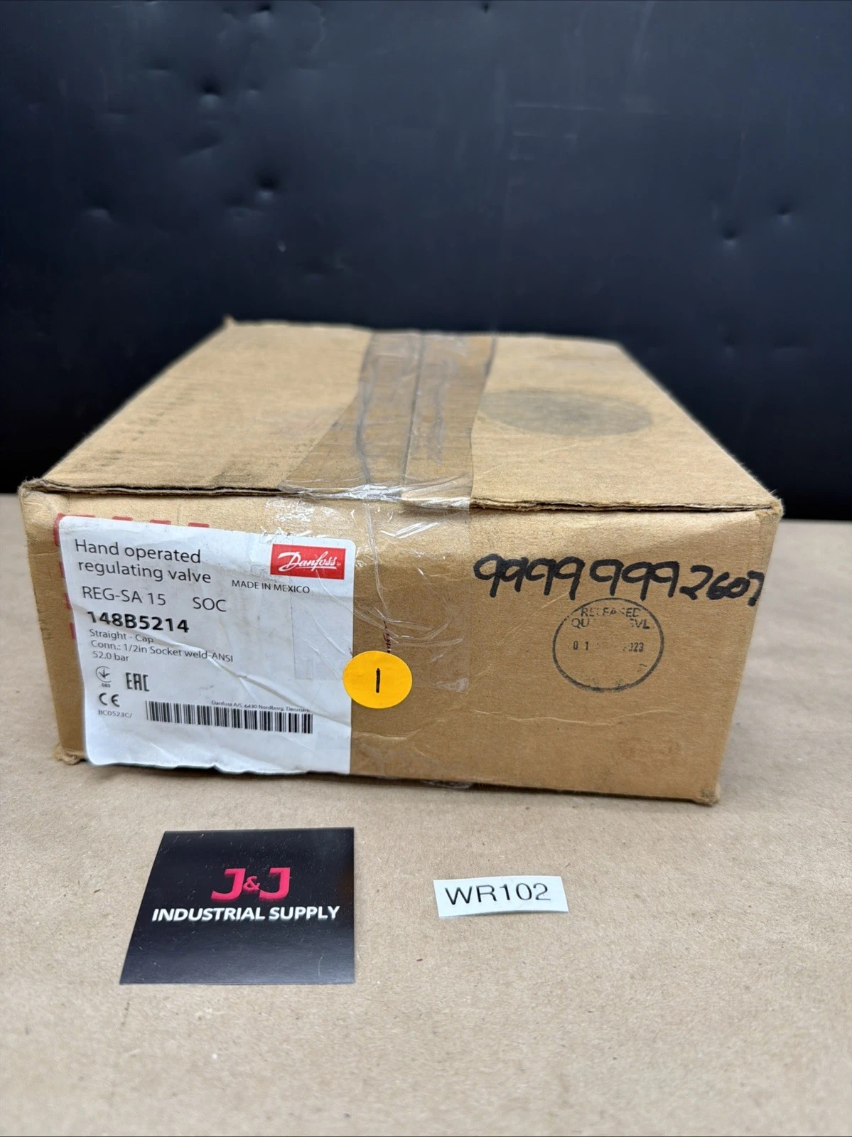 New Danfoss 148B5214 Hand Operated Regulating Valve Warranty 🇺🇸