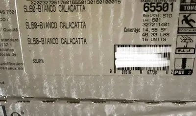 Daltile SL60 Bianco Calacatta Porcelain Tile - Floor & Wall, 3 Boxes 12" X 12"