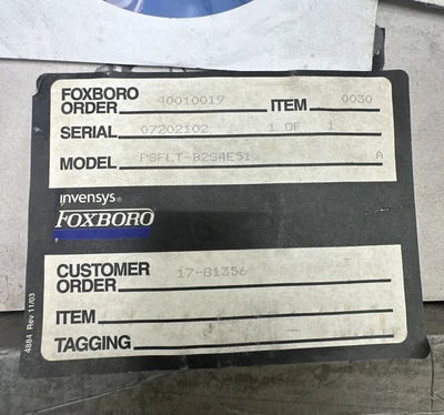 New | in-Stock Foxboro IDP10-DF1C01F Sensors Indiana US | J&J Industrial Supply #1260414