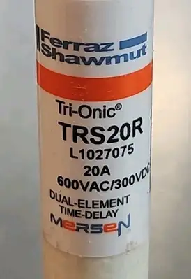 Ferraz Shawmut TRS20R Tri-Onic 20A Fuses, Lot of 6 Loc4C2