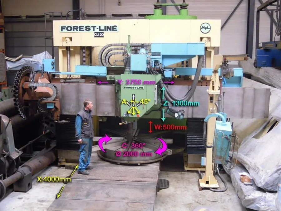 USED FOREST LINE VEGAMILL TA 323 CNC Ø 3240 X H 1350 MM
