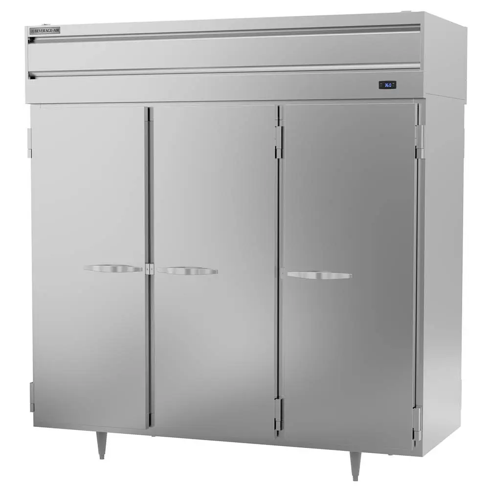 Beverage-Air PRD3HC-1AS 78" Three Section Pass Thru Refrigerator, (6) Left/right Hinge Solid Doors, 115v