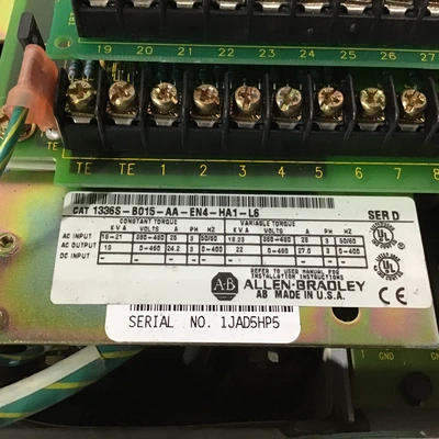 Allen Bradley 1336S-B015-AA-EN4-HA1-L6 1336 Sensorless Vector VFD Variable Speed Drive