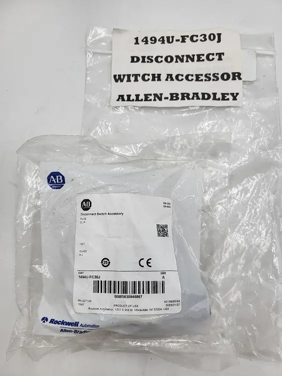 New | in-Stock ALLEN-BRADLEY ALLEN BRADLEY DISCONNECT SWITCH ACCESSORY 1494U-FC30J *NEW SEALED BAG* Disconnects | ND Industrial Surplus #1216815