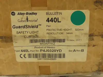440L-P4J0320YD GuardMaster Guardshield Safety Light Curtain Transmitter/Receiver