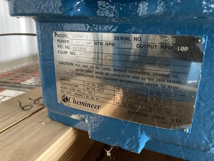 Used CHEMINEER 1GTNC-1 Agitators, Blenders, Mixers | DH Griffin Used Equipment #1383082