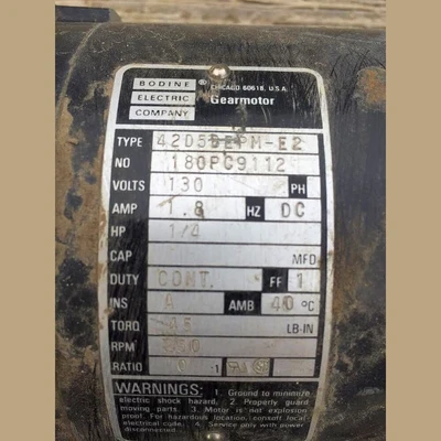 Bodine 1/4 hp Electric Motor
