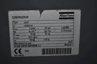 USED 2005 ATLAS COPCO GX37FF