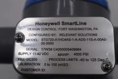 HONEYWELL STD720-A1HC4AS-1-A-AD0-11S-A-00A0-00-0000 11-42VDC 4500PSI STK 4595