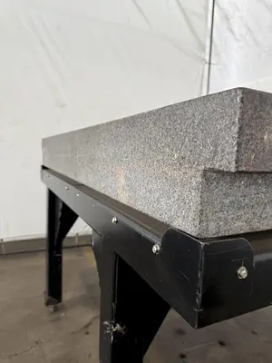48" X 60" X 6" GRANITE SURFACE PLATE WITH STAND. STOCK # 1120424