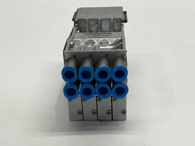 VMPA1-FB-AP-4-1 , VMPA1-FB-EMS-8, VMPA1-M1H-G-PI | Festo VMPA1-FB-AP-4-1 Sub Base w/ VMPA1-FB-EMS-8 Module VMPA1-M1H-G-PI Solenoid - Used
