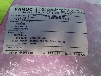 Used FANUC A20B21010041 Servo Controller Parts Ohio US | HGR 24 #1020179