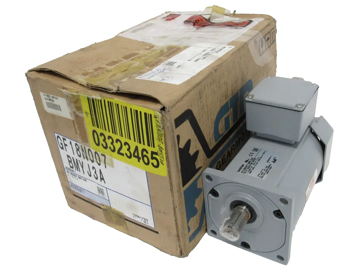 NEW BROTHER GF18N007-BMYJ3A GEAR MOTOR 7.5:1 GF18N007BMYJ3A