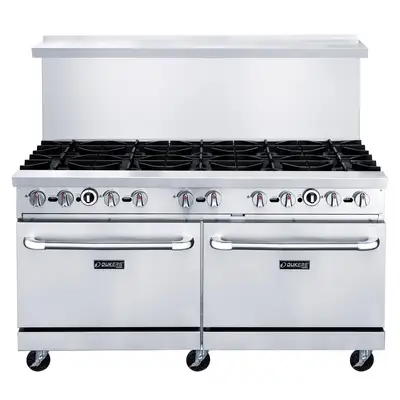 New | in-Stock Dukers New Dukers DCR60-10B 60" Gas Cooktop Range with Ten (10) Open Burners Commercial Ranges Illinois US | Falcon Restaurant Supply #1376279