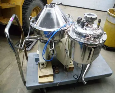 Westfalia CSC 6-06-476 hydro-hermetic clarifier skid, 316L SS.