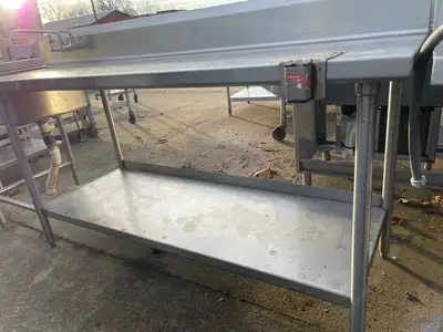 Used Advance Tabco Used 90" Advance Tabco Stainless Steel Table with Sink - SS280 Food Prep Tables Illinois US | Falcon Restaurant Supply #1375776