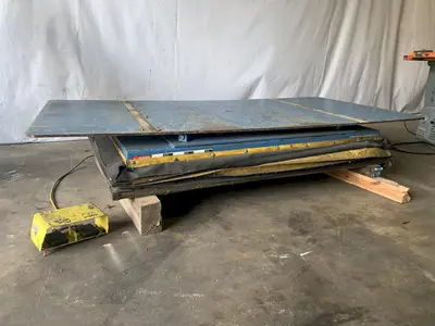 2000 LB  X  48" X 96" SOUTHWORTH ELECTRIC HYDRAULIC SCISSOR LIFT TABLE: STOCK #11539